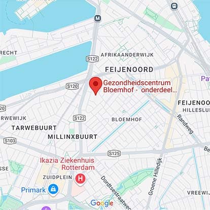 Rotterdam centrum map.