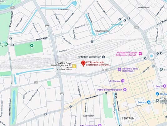 Rotterdam centrum map.